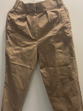 High raise cotton pants